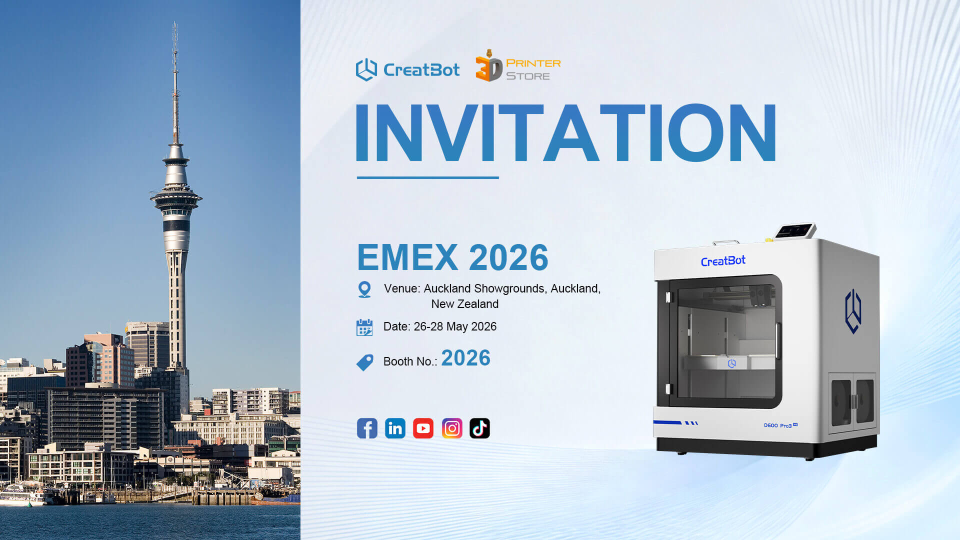 CreatBot Exclusive Distributor 3D Printer Store New Zealand to Showcase at EMEX 2026